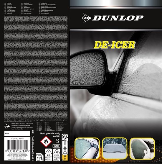 Dunlop De-Icer Ruitenontdooier 600 ml