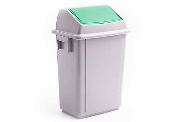 Araven Afvalemmer 40 l Recycled Bolero Grijs/Groen - 43.5x30x63.5 cm