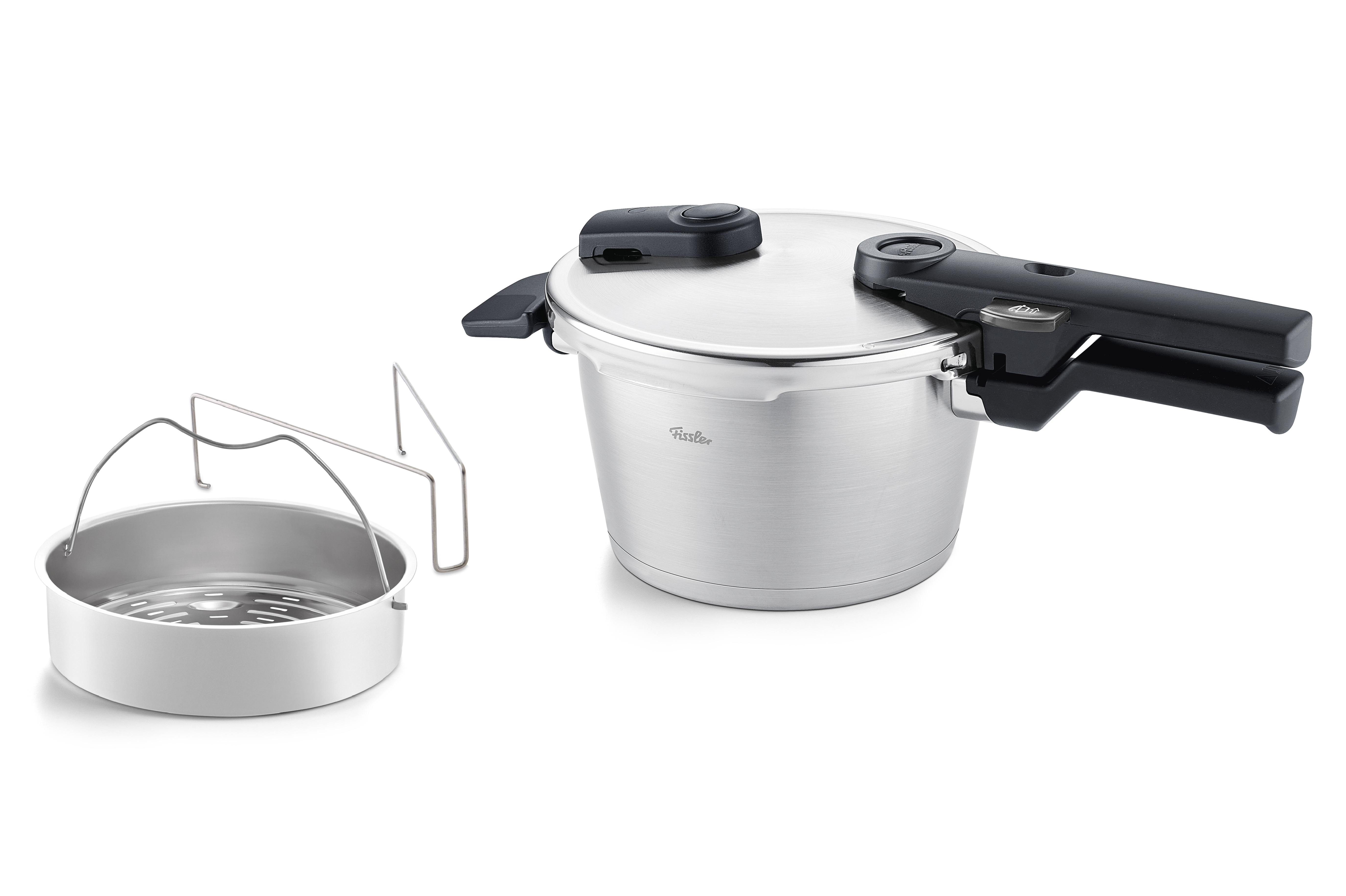 Fissler Snelkookpan Vitaquick Premium 18cm met Inzet - 2.5l - RVS - alle Vuren