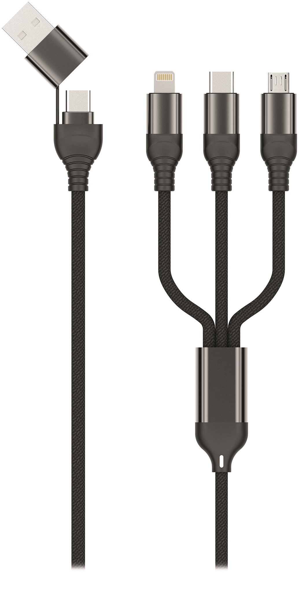 USB Type C Laadkabel All-in One Black 100 cm