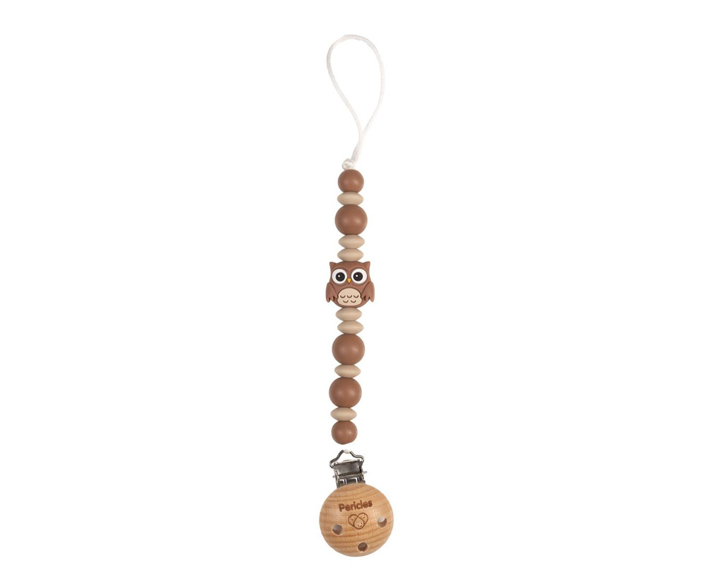 Pericles Fopspeenketting Uil Chocolate