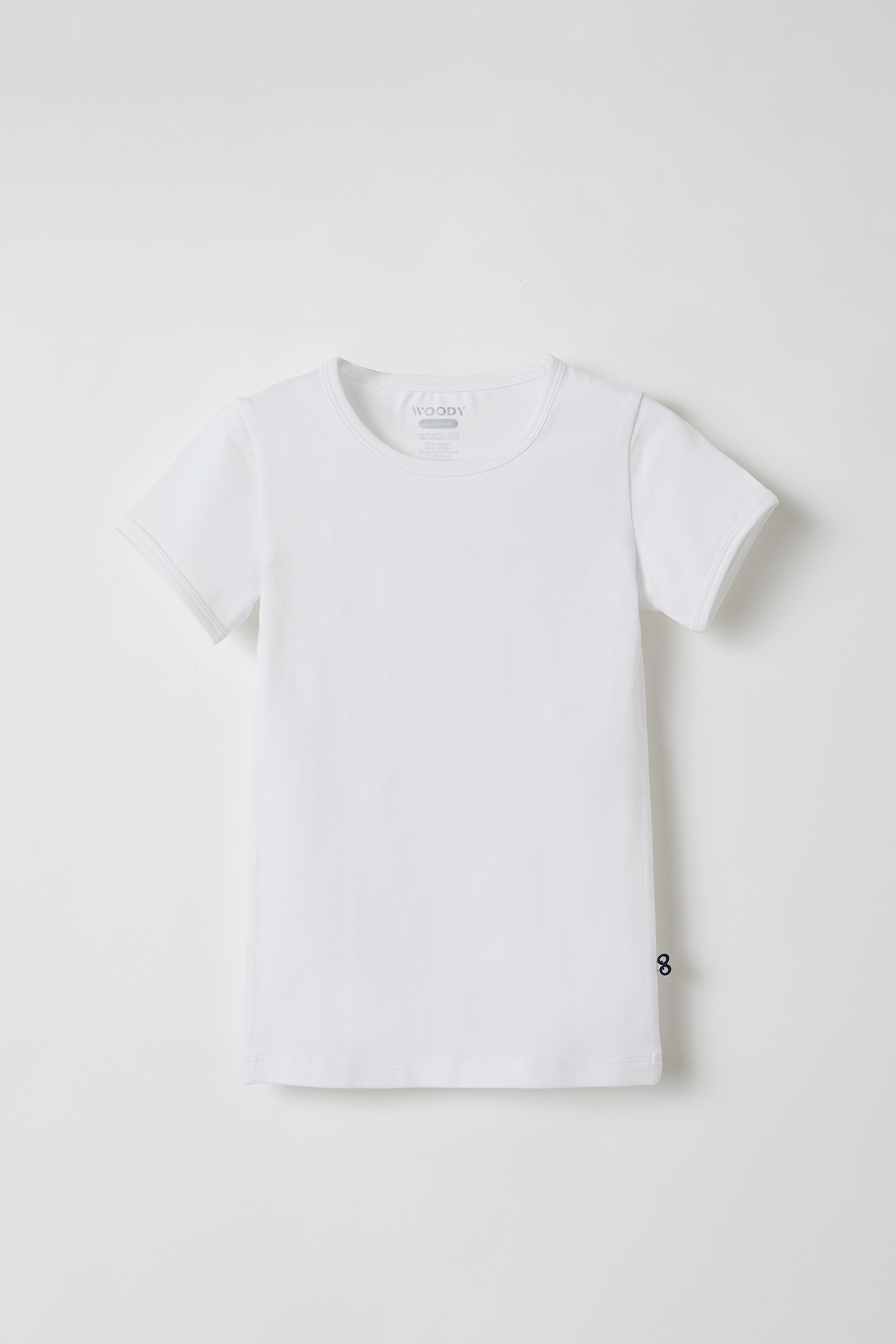 Woody T-shirt Meisjes Km Wit 8 Jaar