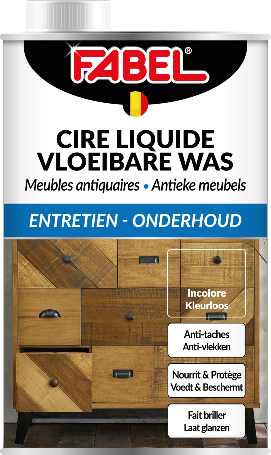 Fabel Vloeibare Antiekwas Hout en Meubels Kleurloos 500 ml - Onderhoud
