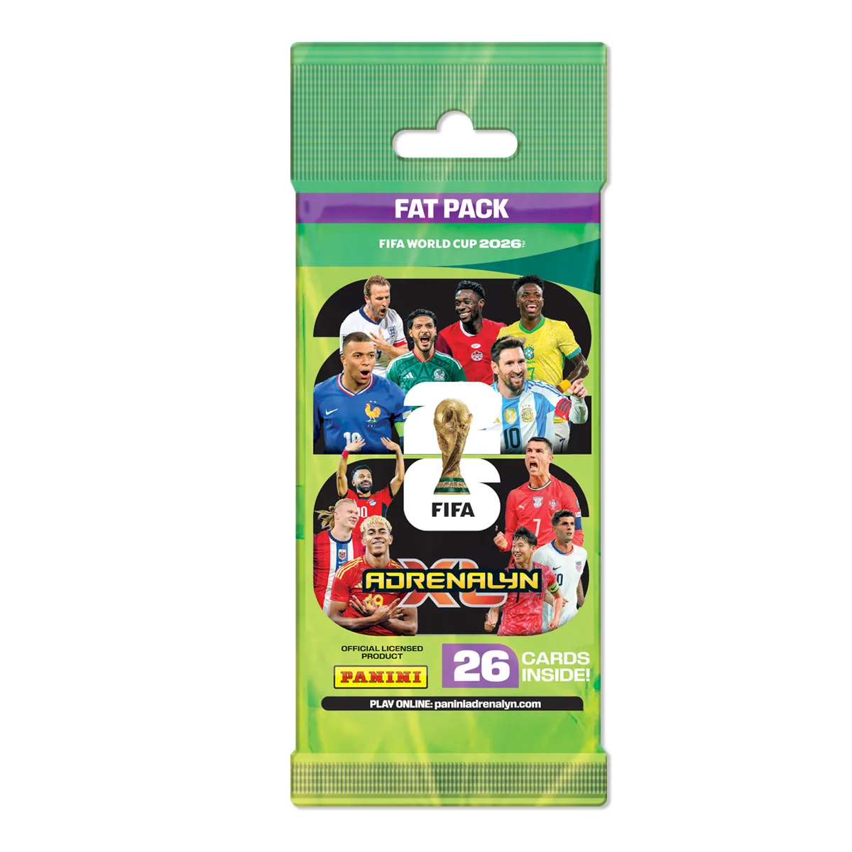 Panini Fifa World Cup 2026 Trading Cards Fat Pack Adrenalyn 26 stuks