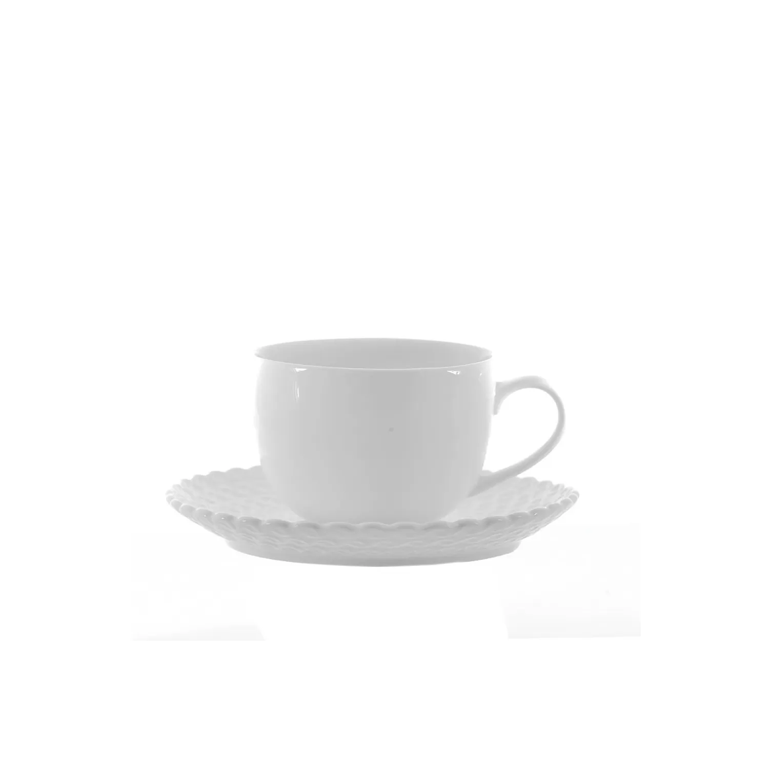 La Porcellana Bianca Koffietas Momenti 200ml met Schotel - Porselein