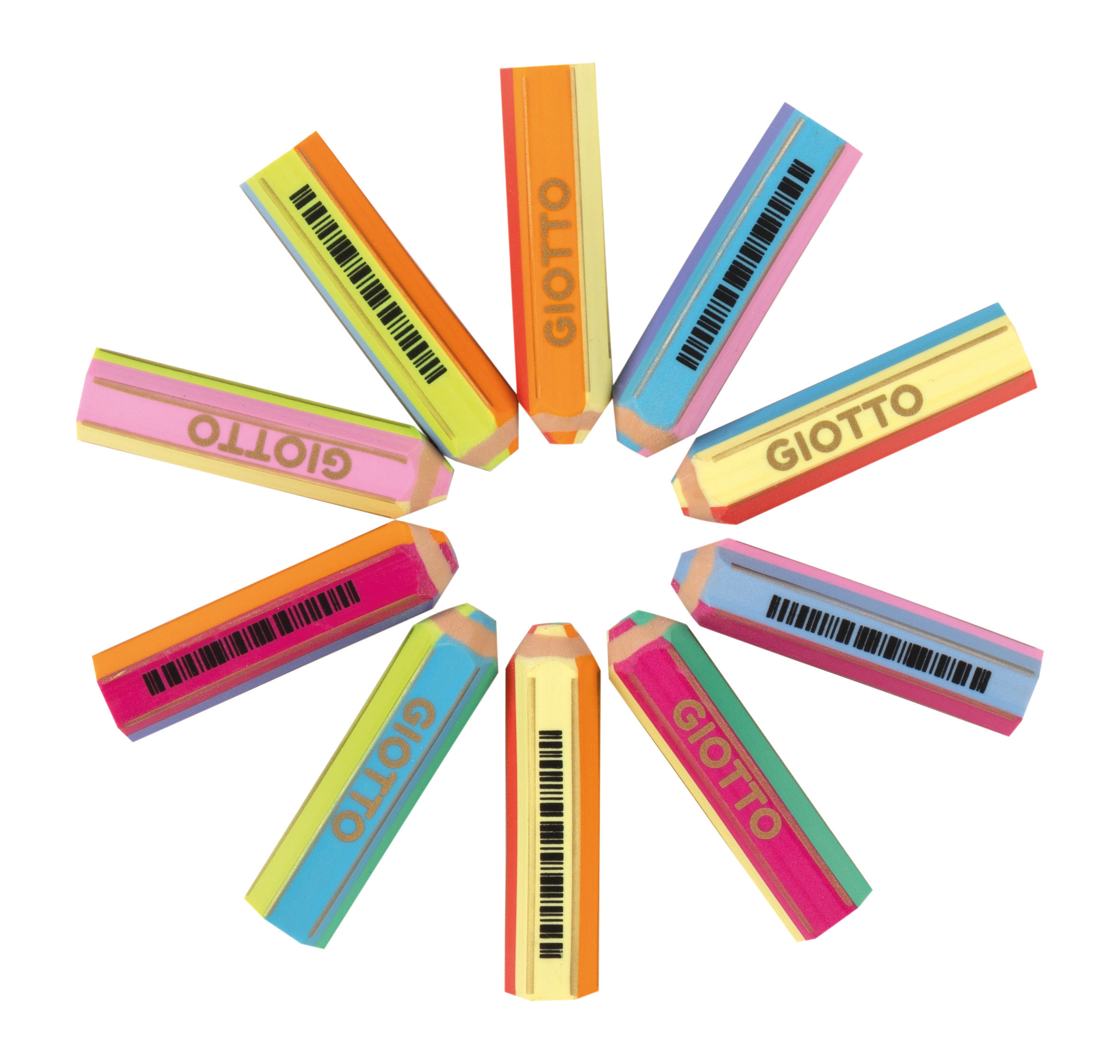 Giotto Gom Happy 4 Gomma assorti - prijs per stuk