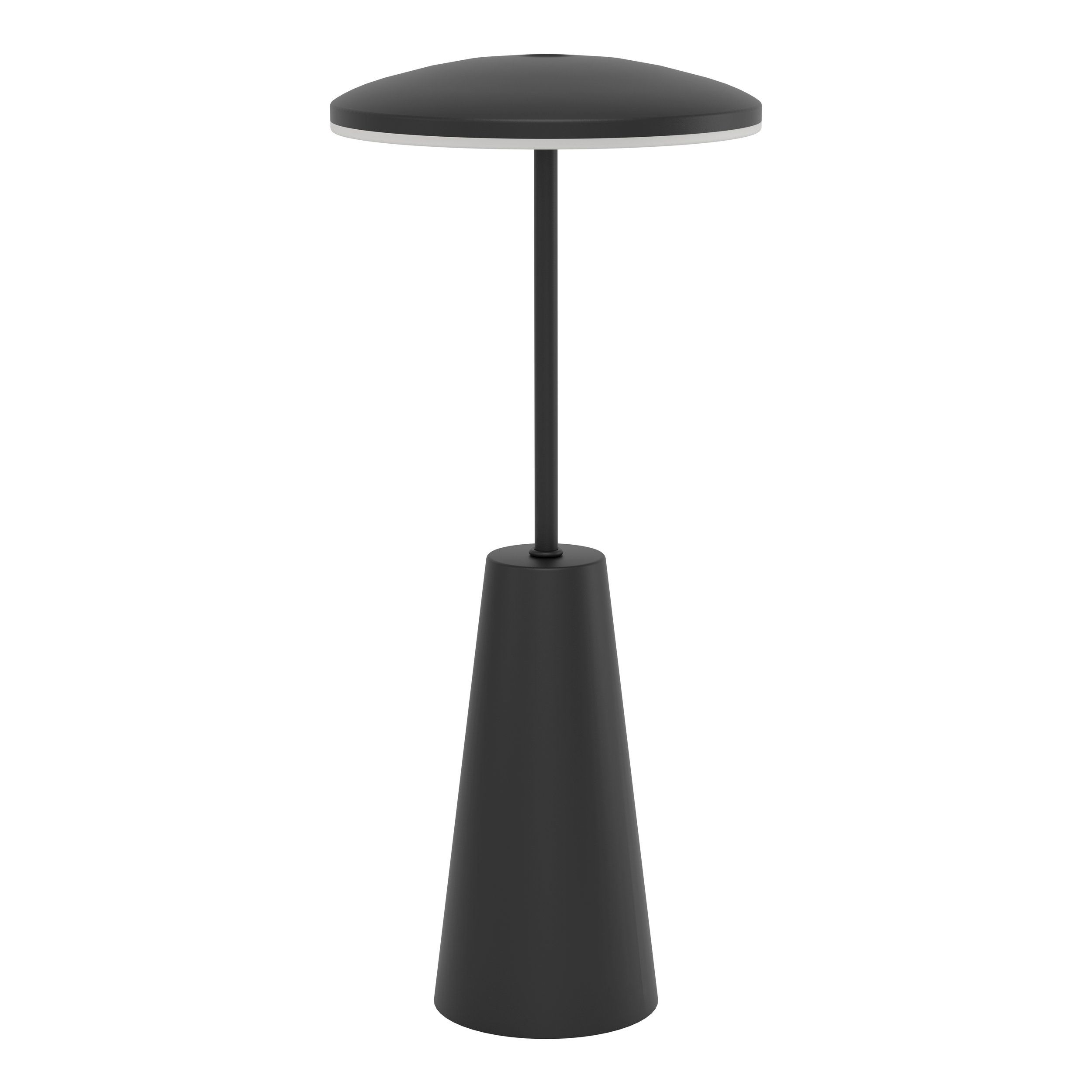 Eglo Piccola Tafellamp Zwart 2.8W 270lm 2400/3000/4000K IP54 Oplaadbaar