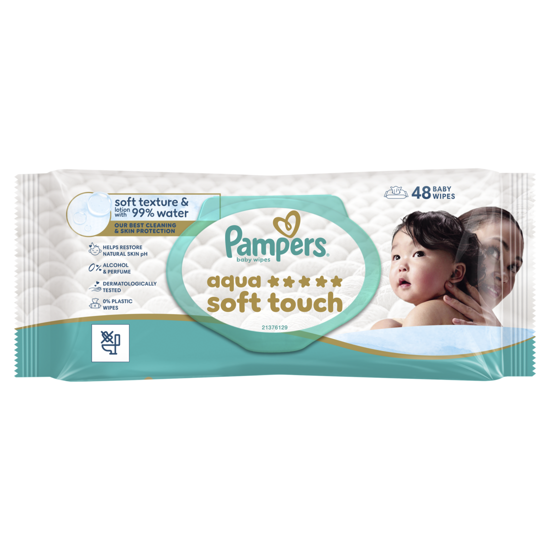 Pampers Vochtige Doekjes Harmonie Aqua 48 stuks