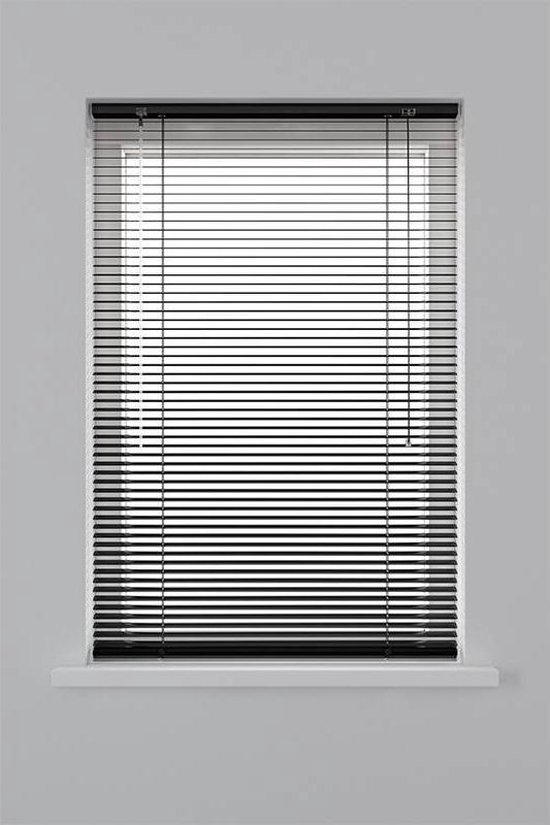 Decosol Horizontale Jaloezie Alu 25 mm - 60x180 cm - Kleur 320 Mat Zwart
