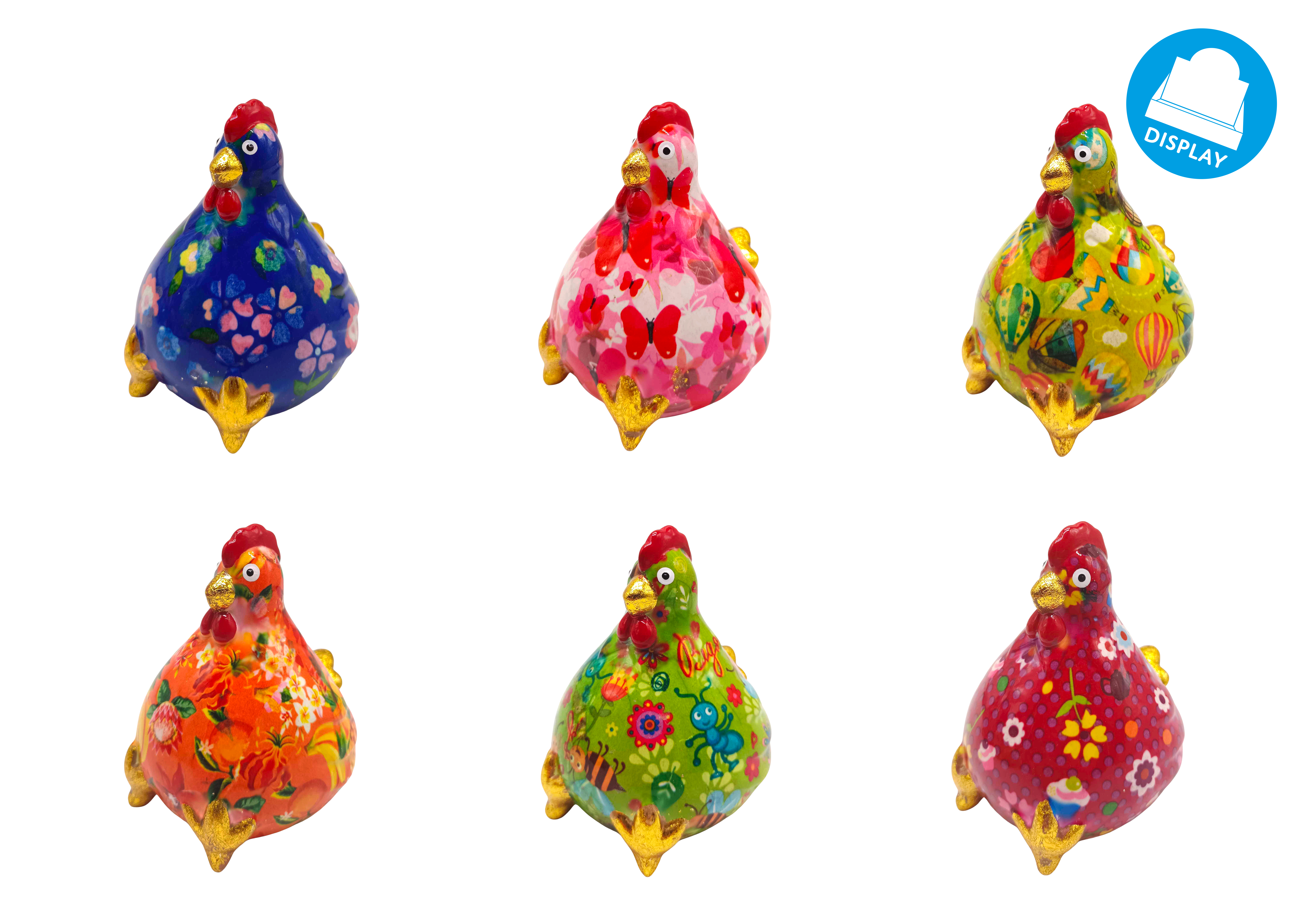 Pomme-Pidou Spaarpot Kip Claire 11x9x11 cm - Small - assorti
