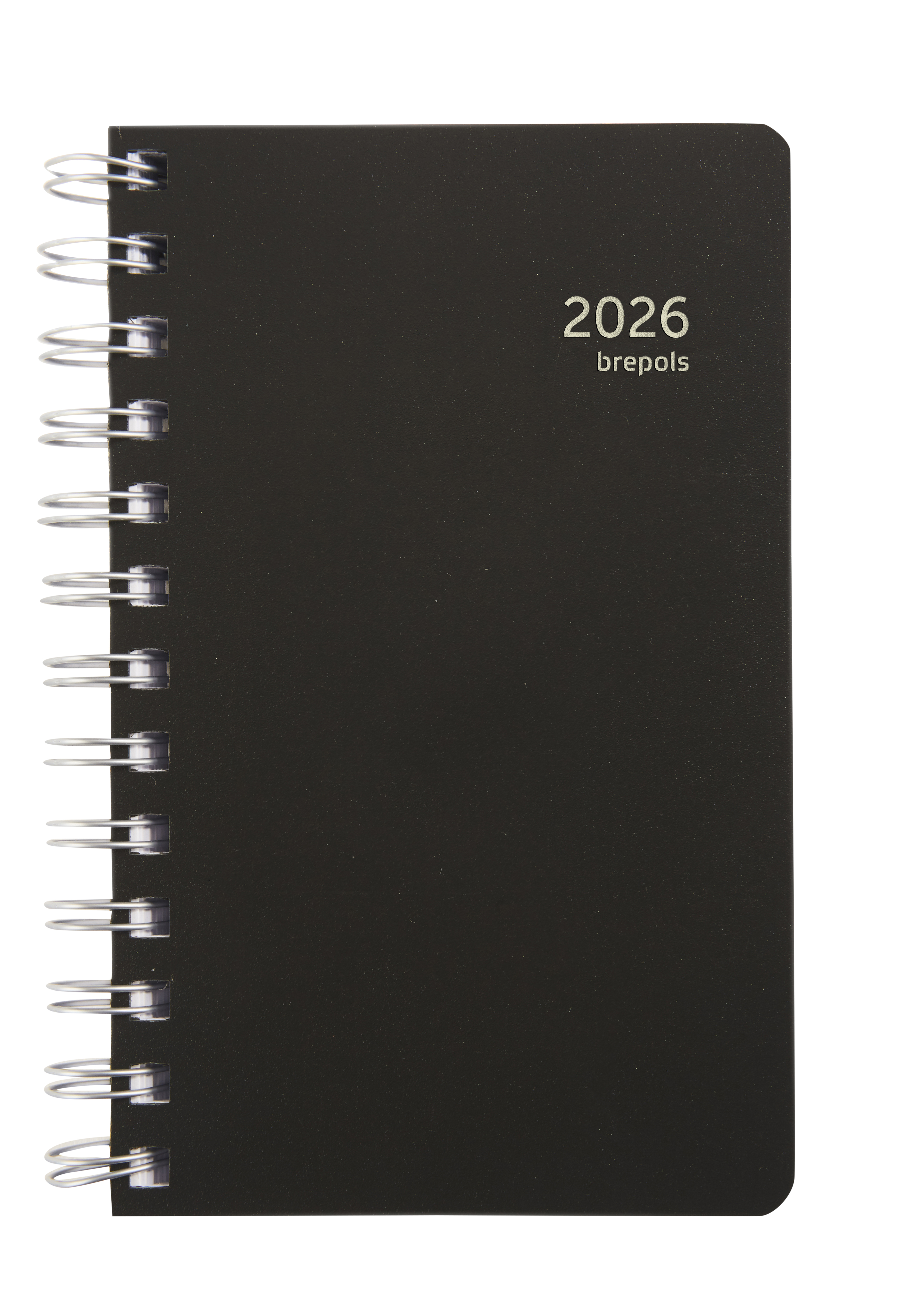 Brepols Agenda 2026 Building Recycled PP 1dag/pag  Zwart 10x16.5 cm