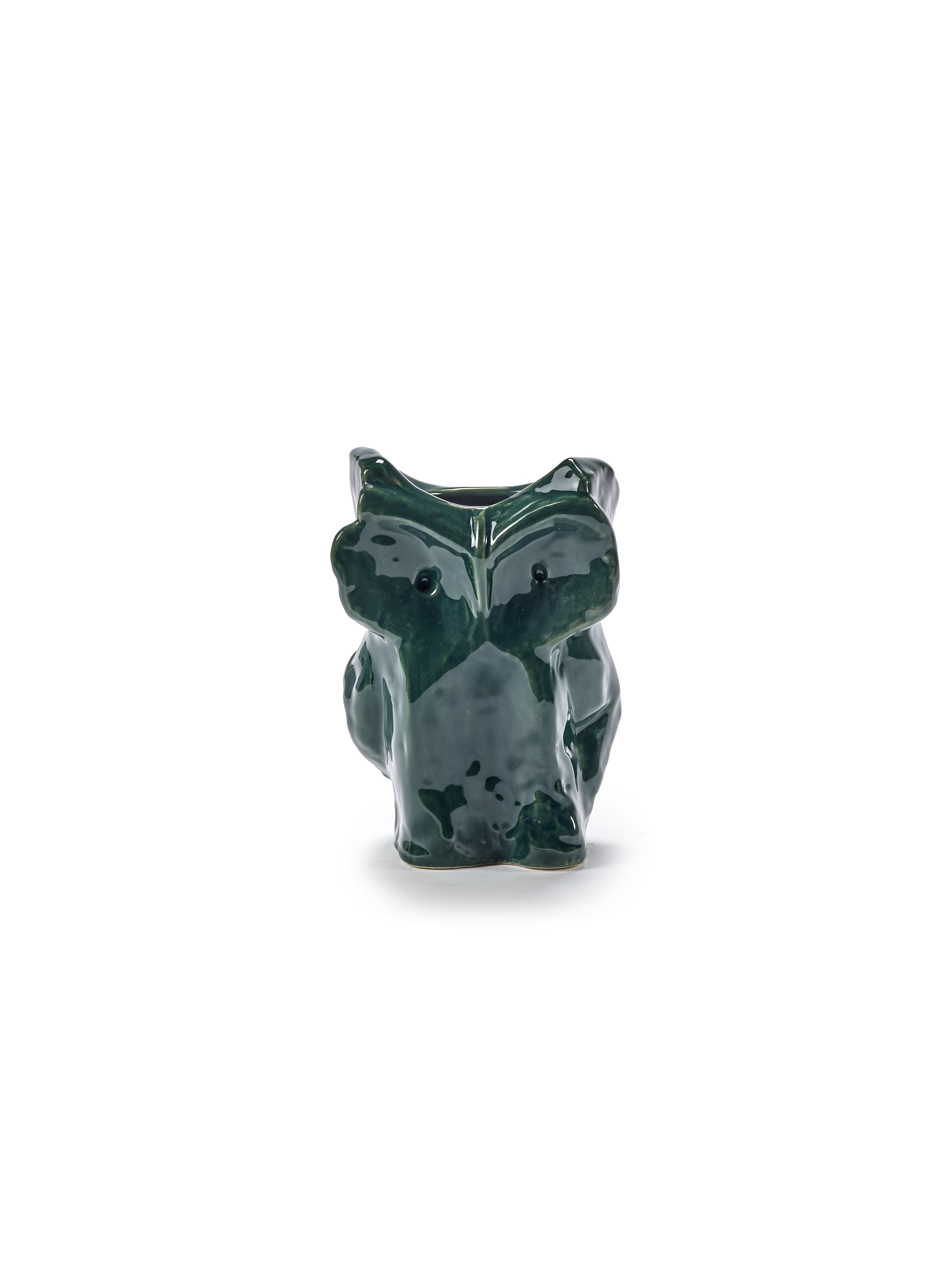 Serax Vaas Owl After Midnight Dark Green XS 9x8x12 cm - by Marni