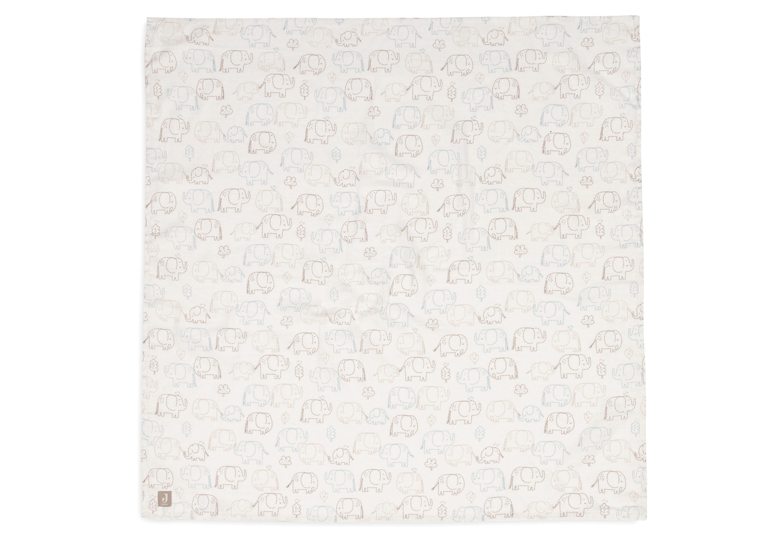 Jollein Tetradoek Large Elephant Tales 115x115 cm - 2 Stuks