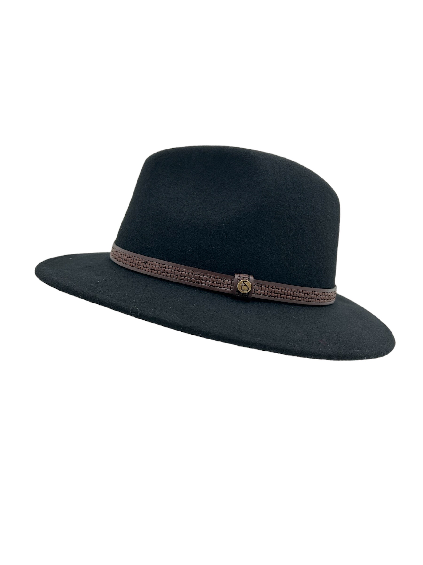 Folks Hoed Heren Vilt Crushable Water Repellent Black - maat 57