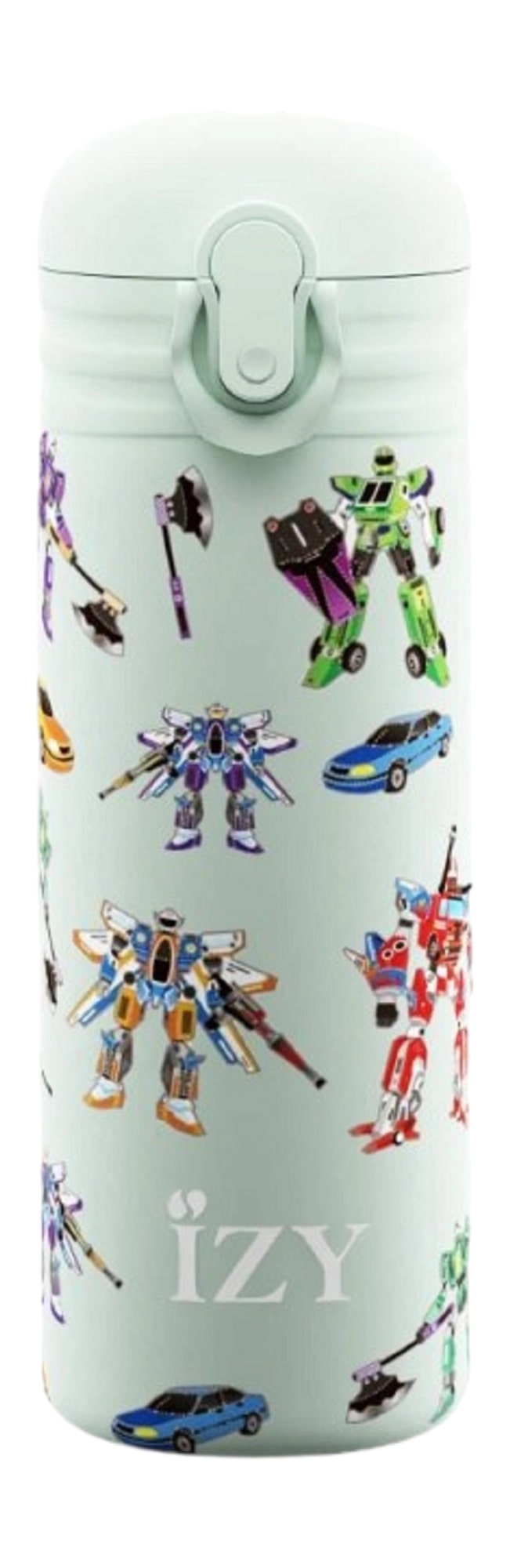 IZY Kids Isoleerfles Green Transformers 350ml  - met Stickervel
