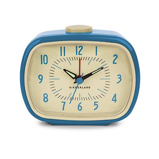 Kikkerland Wekker Retro Blauw Glow in the Dark