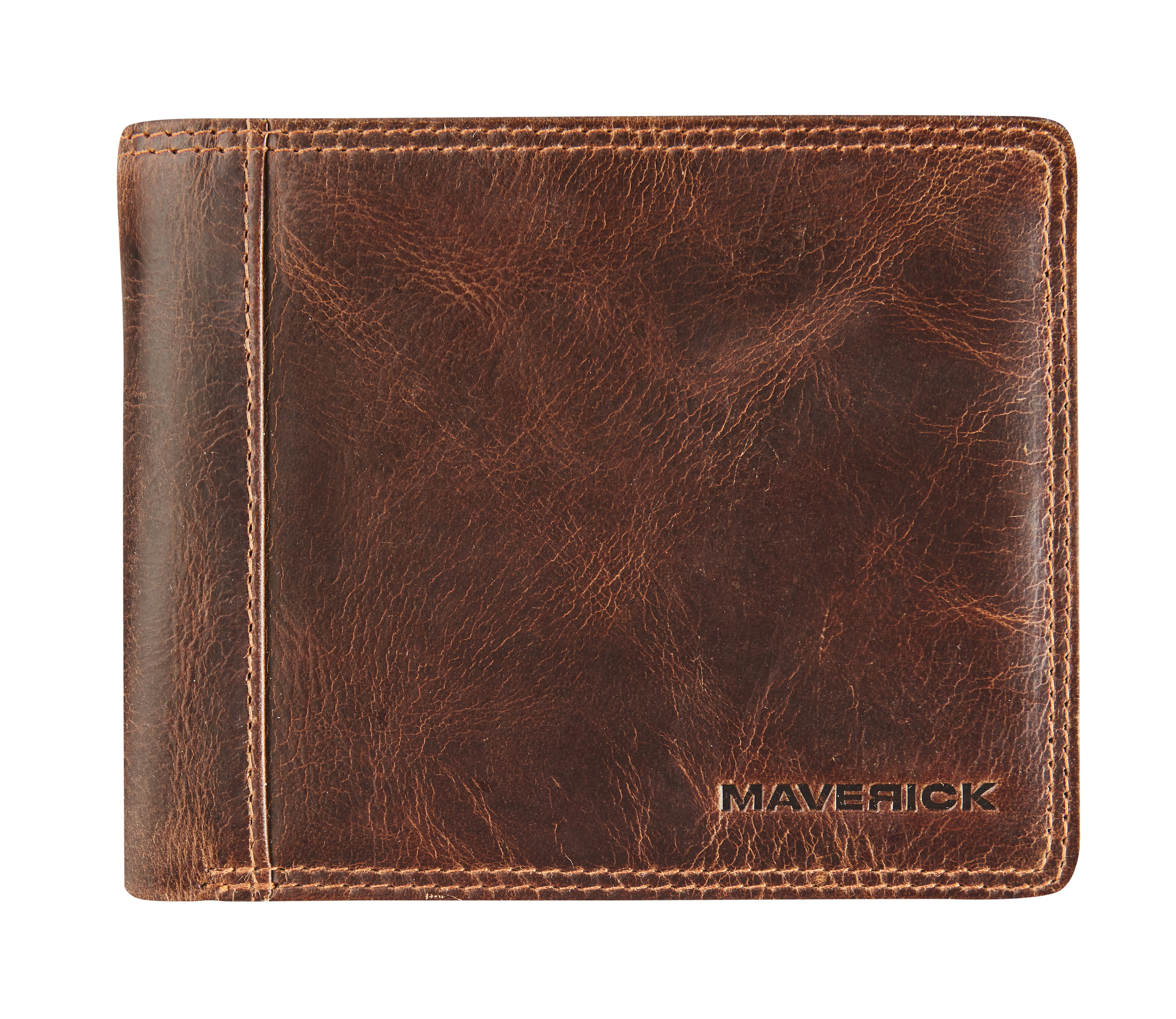 Maverick Billfold Heren The Original RFID Uitneembare Kaarthouder Bruin Leder 11.8x9.8 cm