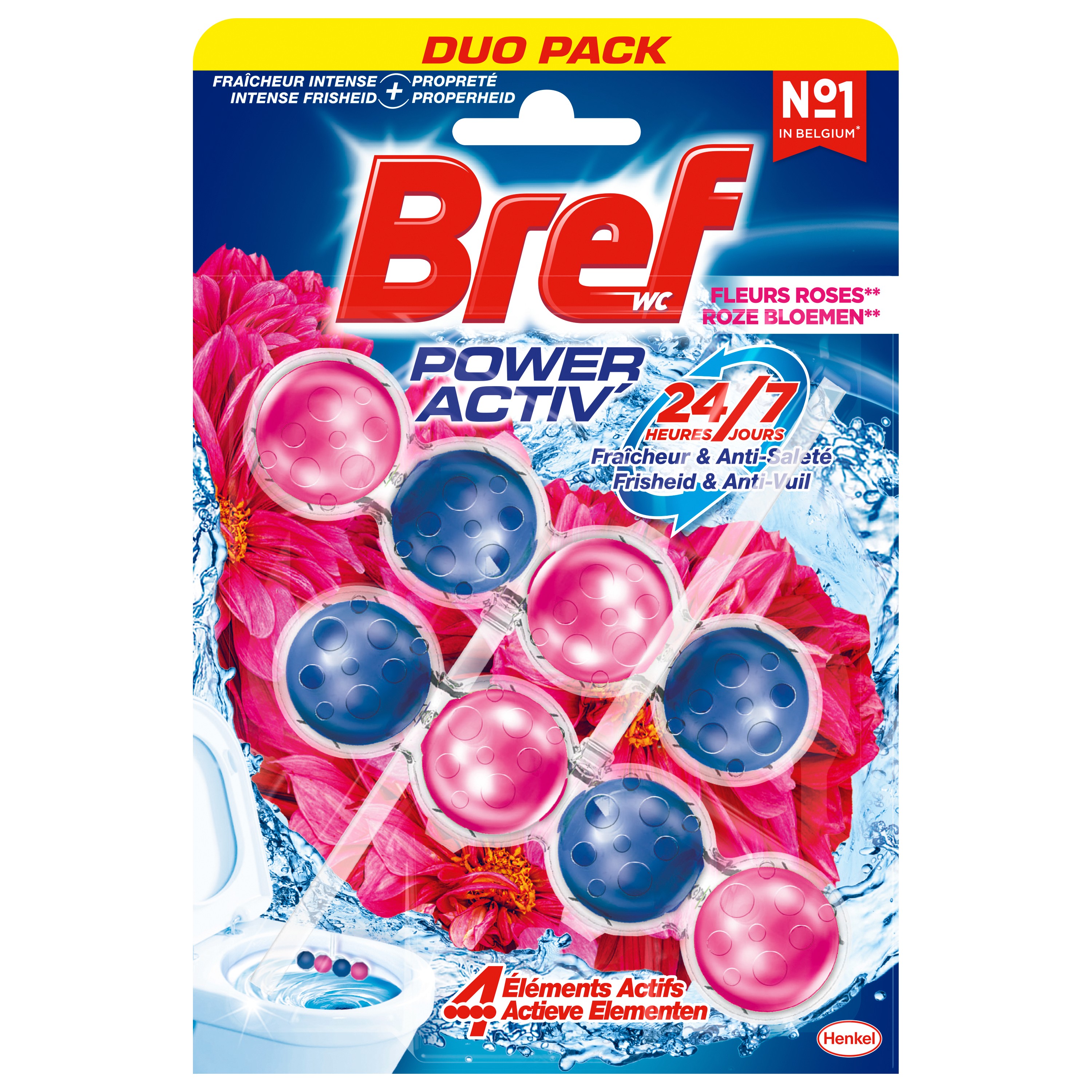 Bref WC-Balls Power Active Pink 2x50 g