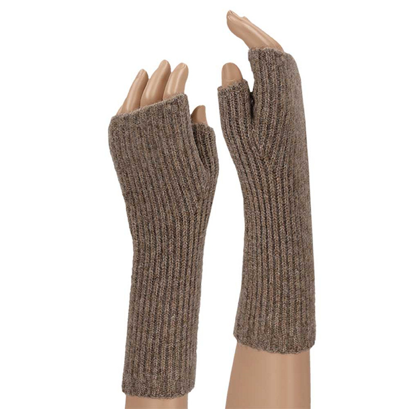Sarlini Handschoenen Dames Knit Dark Taupe Melange One Size