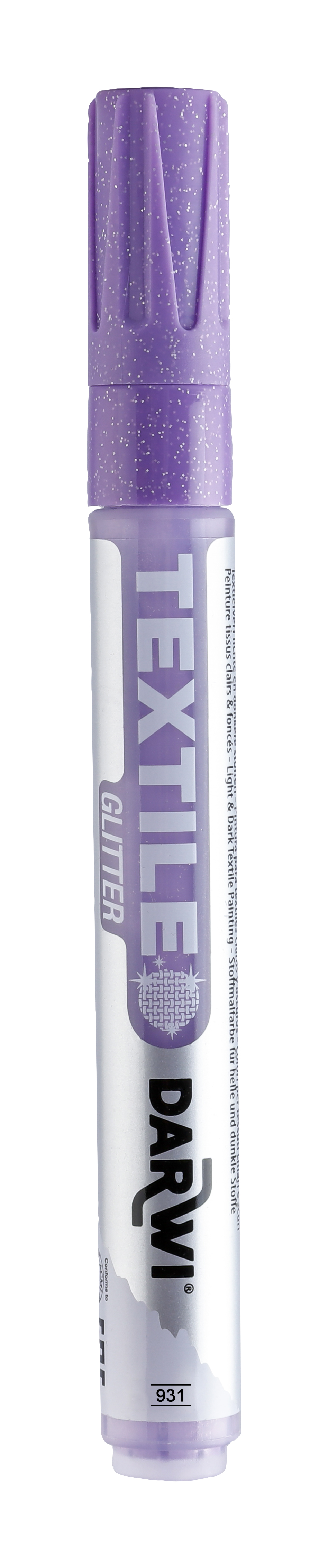 Darwi Textielmarker 3mm Glitter Paars
