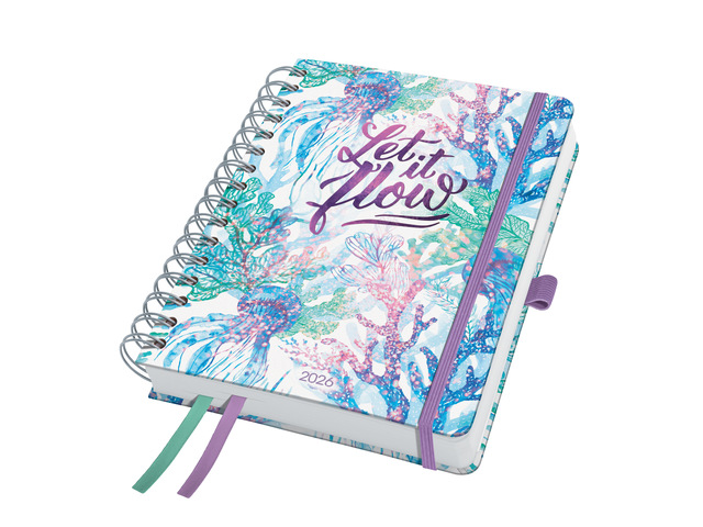 Sigel Agenda 2026 Jolie Inspire A5 1week/2pag Spiraal Underwater Miracles Elastiek