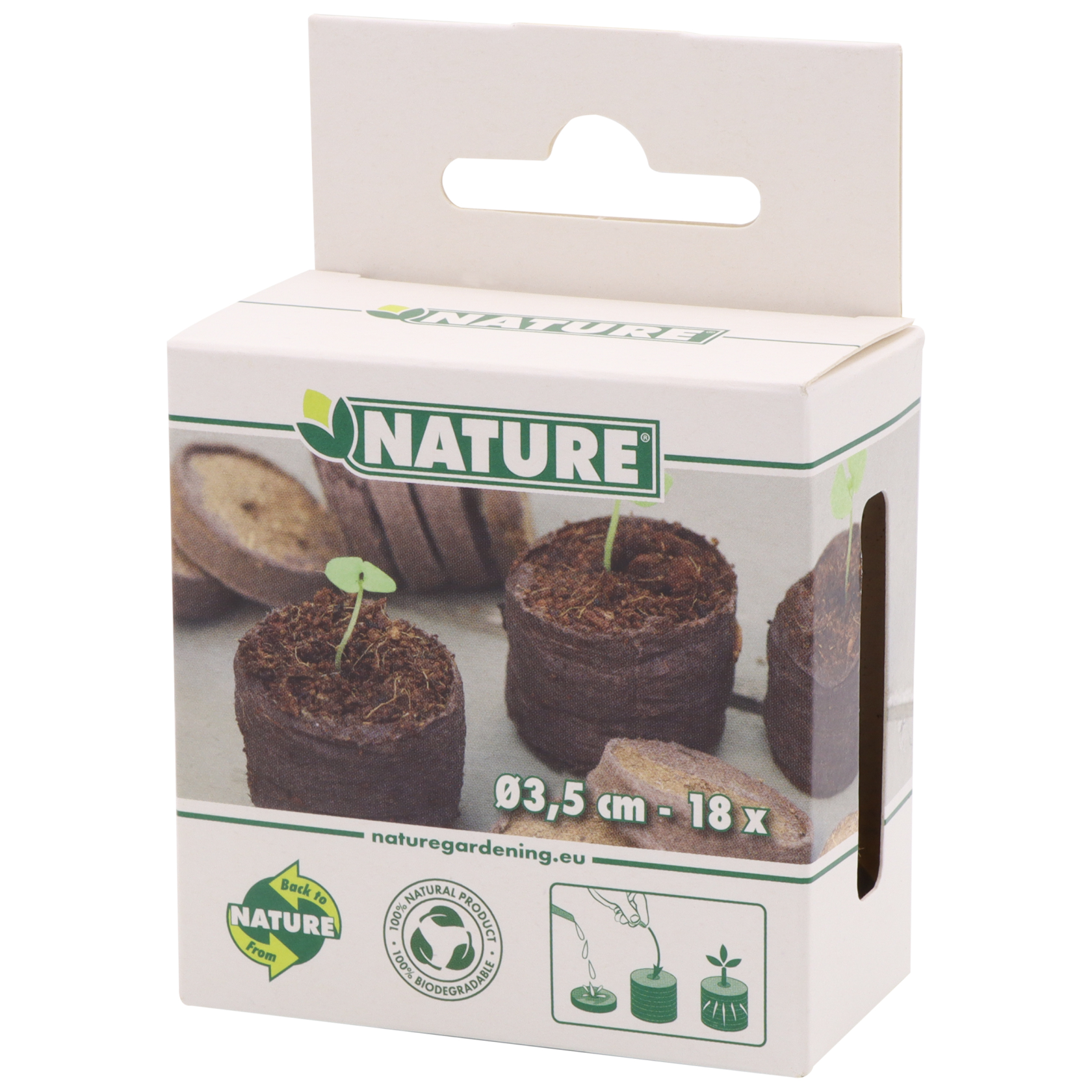 NATURE Kokostabletten 3.5 cm - 18 stuks