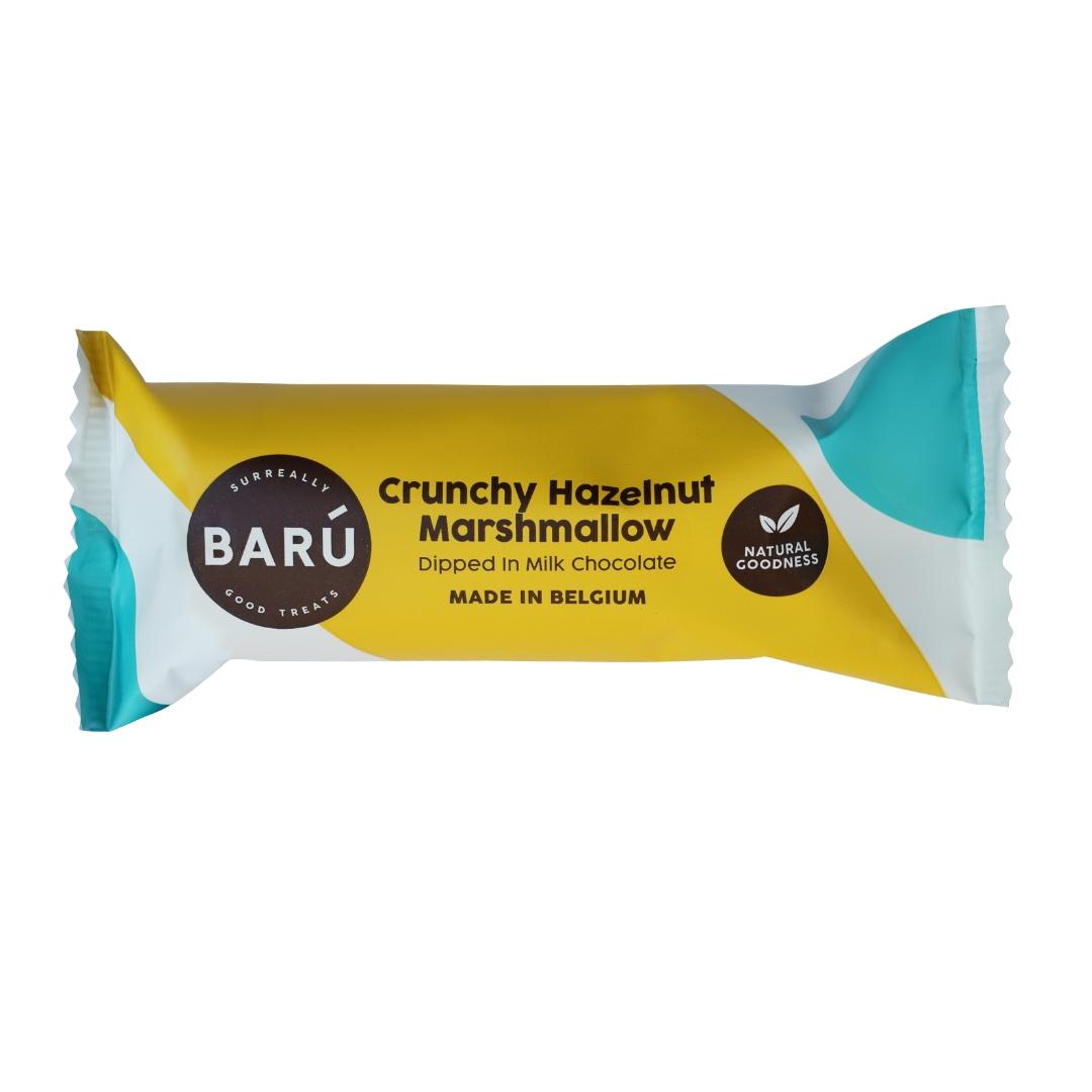Baru Chocolade Marshmallow Reep 30g - Melkchocolade/Crunchy Hazelnut