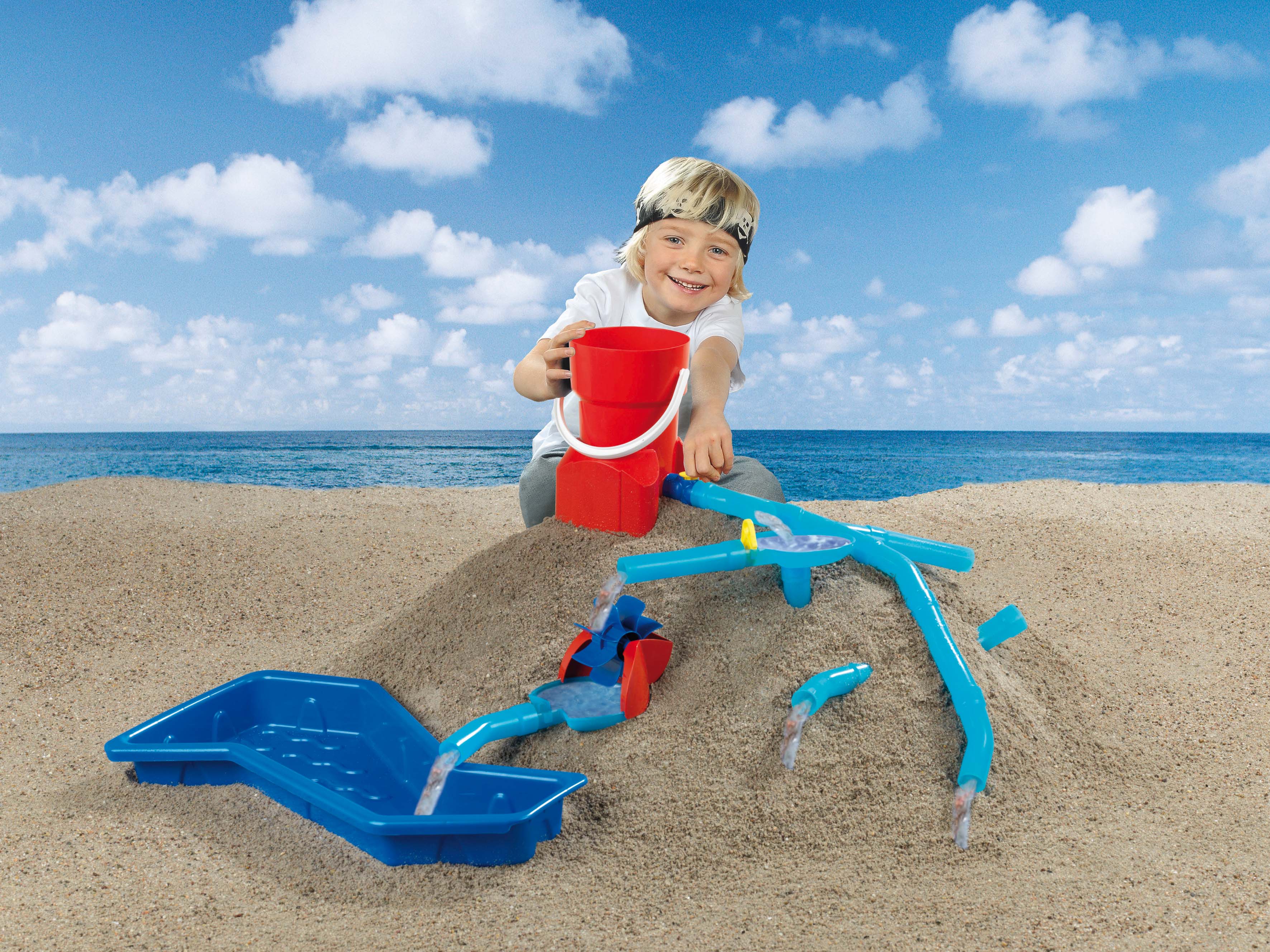 Aqua Action Starter Set 1, Waterspeelset met buizen voor in het zand