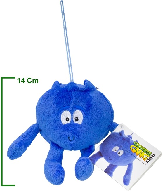 Pluche blauwe bes 14cm