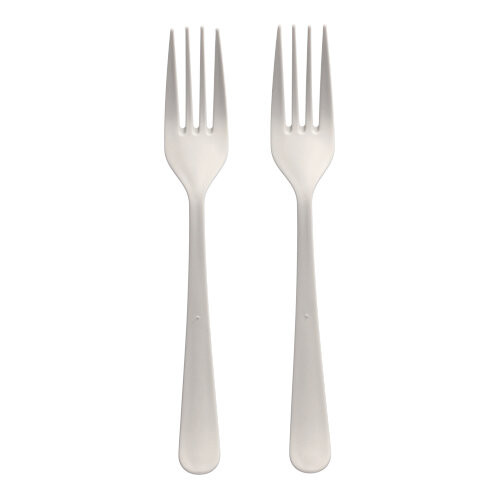 Pap Star Vork Wit 19cm set 10 stuks - Bio-PP
