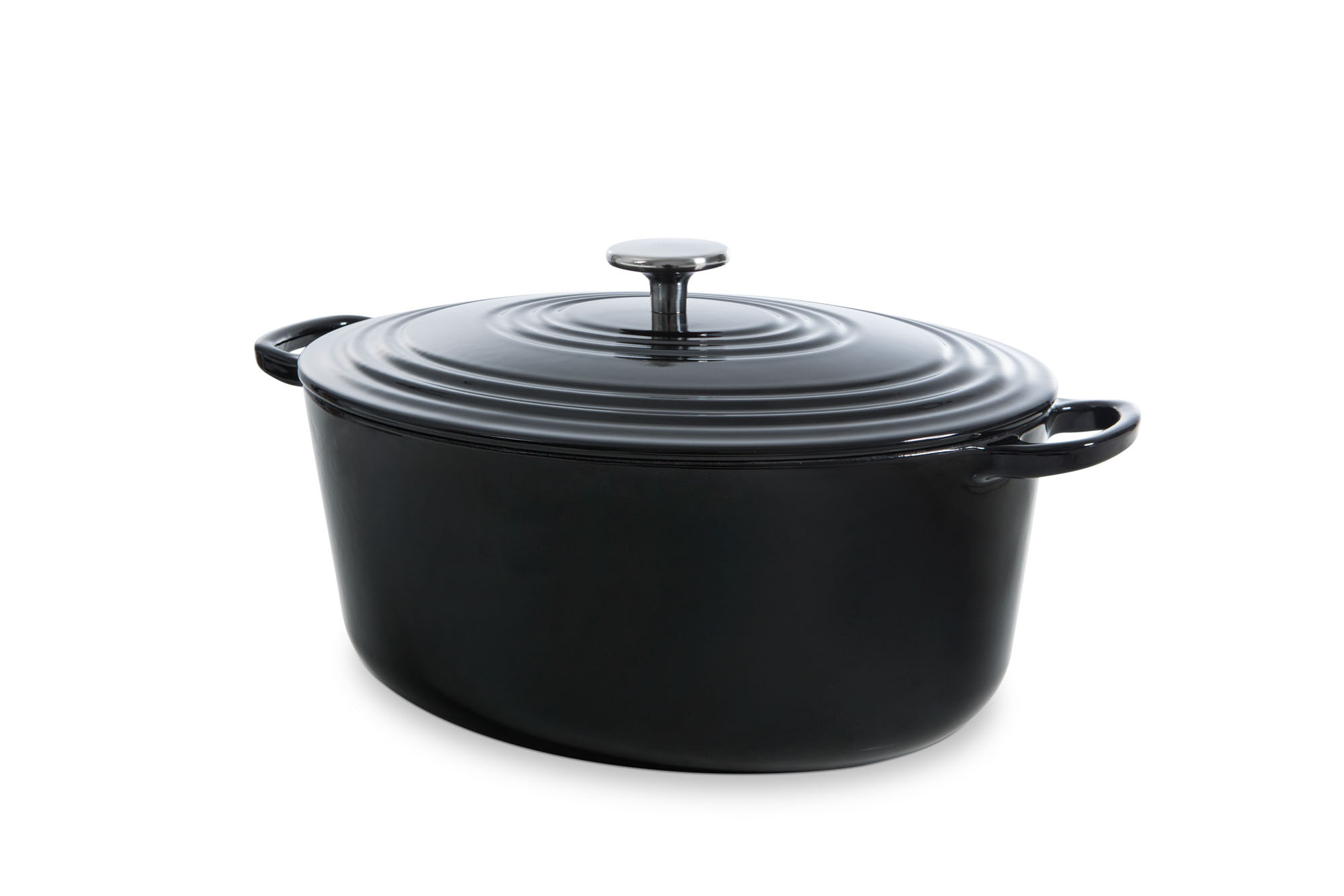 BK Stoofpot Bourgogne Jet Black 32cm - Ovaal - Gietijzer - alle Vuren - Oven tot 230 graden