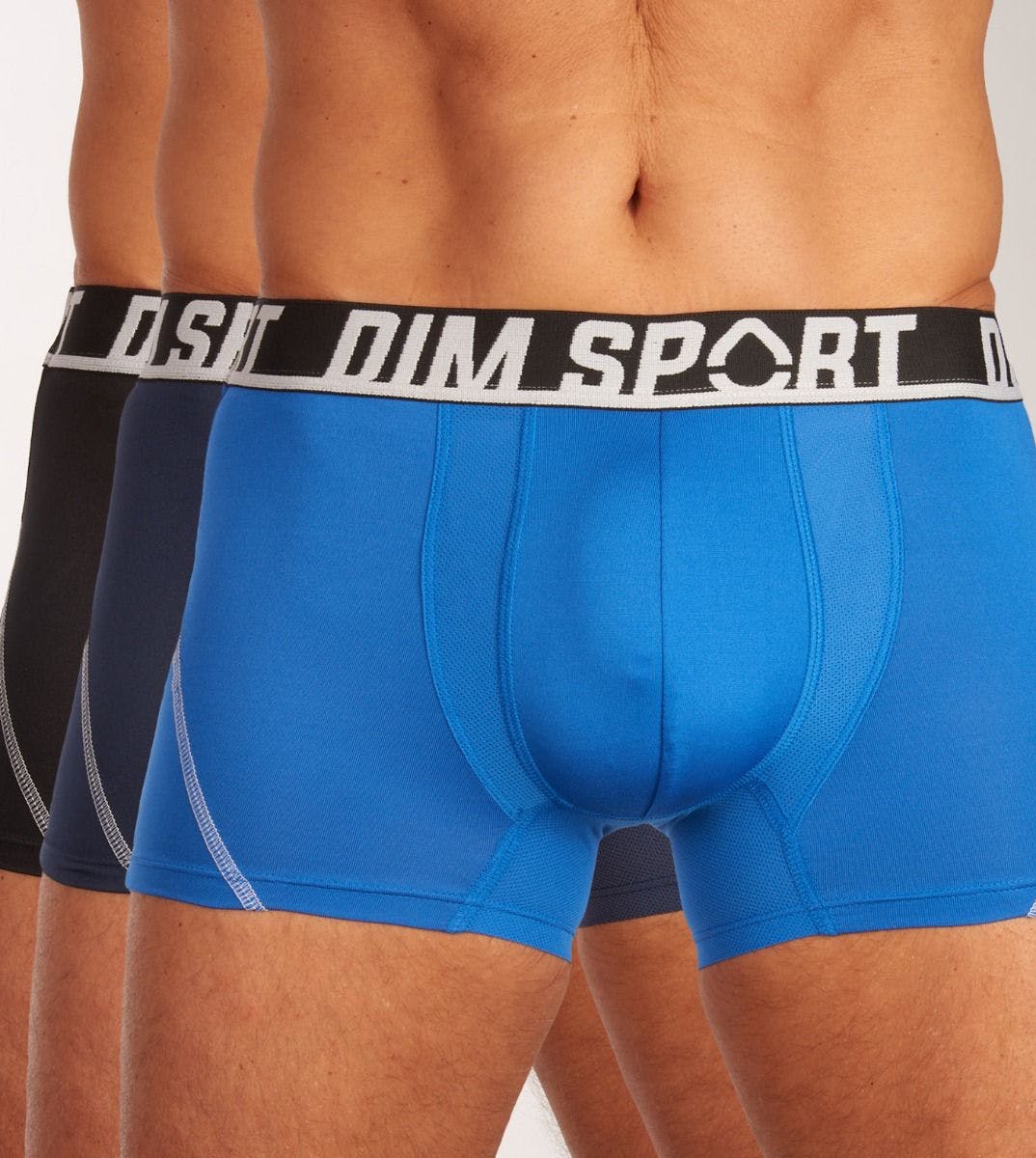 Dim Boxershort Heren Sport microfibre 3 stuks - zwart/blauw - x-large