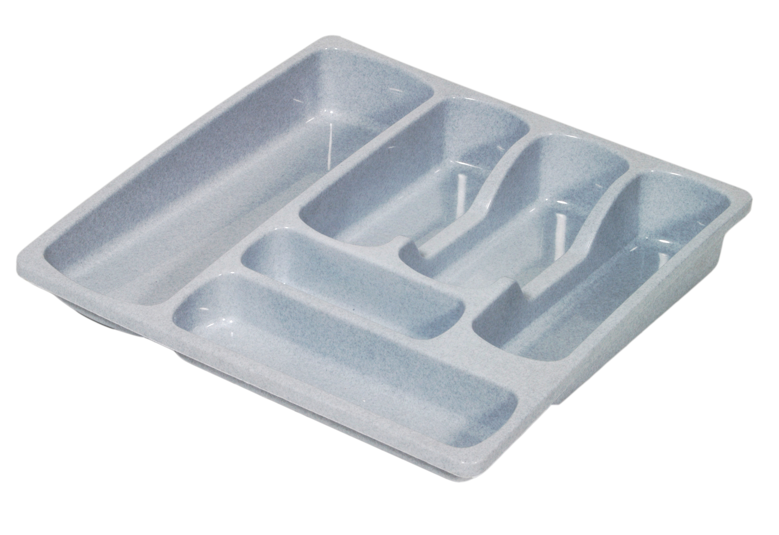 Curver Besteklade Lichtgrijs L met 6 Vakken - 39x38x6.5 cm