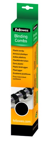 Fellowes Plastic Comb 10 mm A4 Black 25 stuks