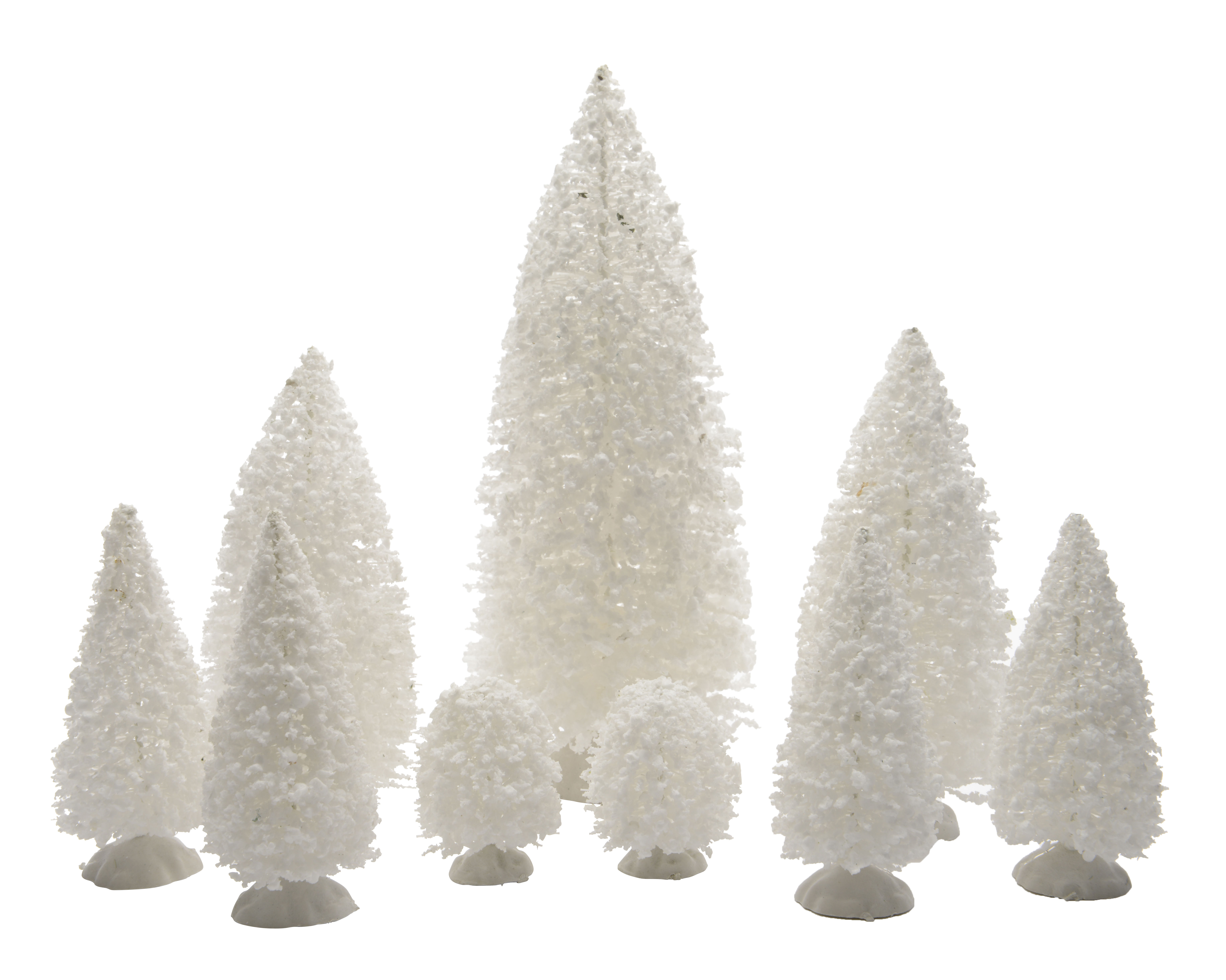 Deco Boom Wit 9 stuks Hoogtes 4.5/9.5/14.5/22.5cm
