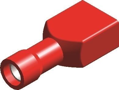 Pvc kabelschoen 1559 vrouw volledig geisoleerd rood 4,8x0,8 Sinatec 5st
