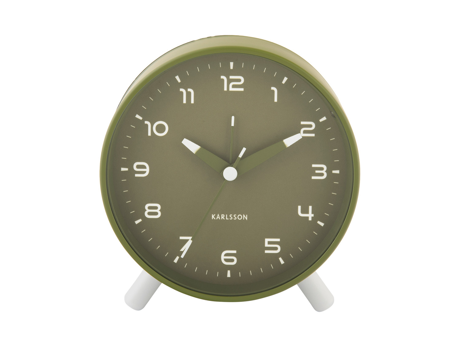 Karlsson Alarmklok Orgullo Army Green 11x5x12 cm - Analoog