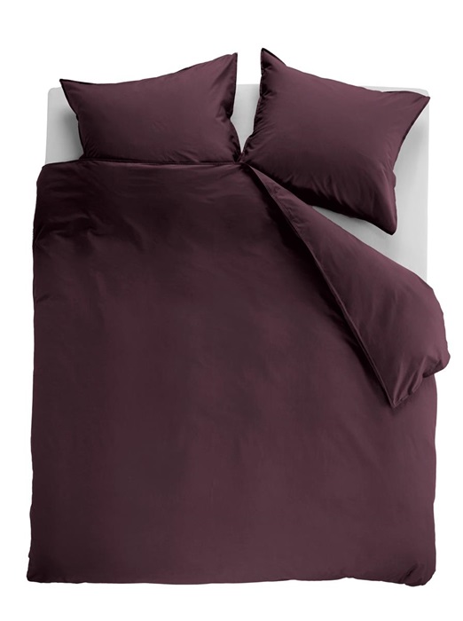 Ambiante Dekbedovertrek Uni 260x220 cm Katoen Dark Red