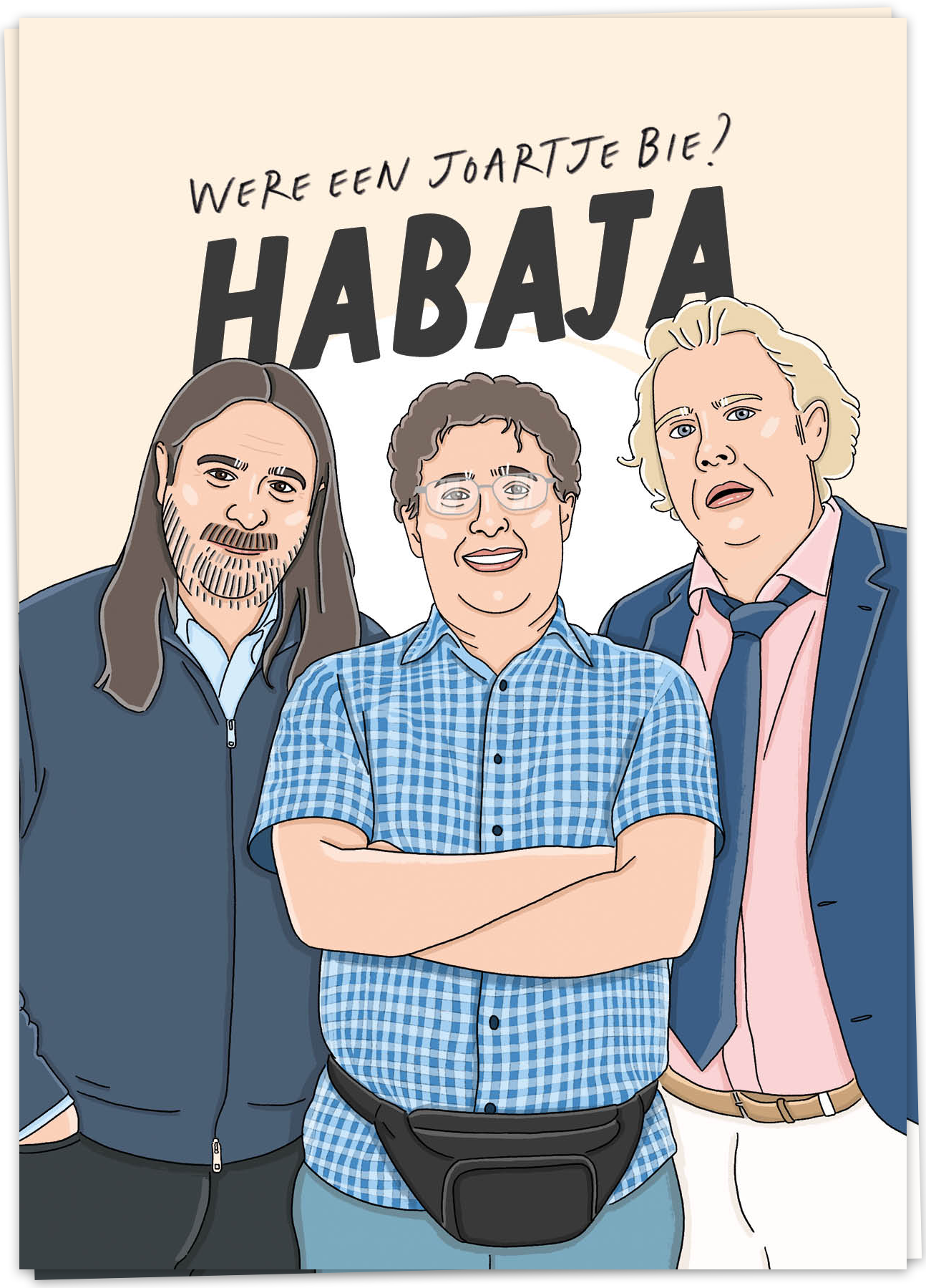 Kaart Blanche Wenskaart Nonkels - Habaja