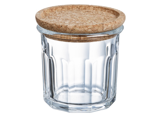 Luminarc Bokaal Dry Storage Club 310 ml met Kurken Deksel - Durable - 9x8 cm