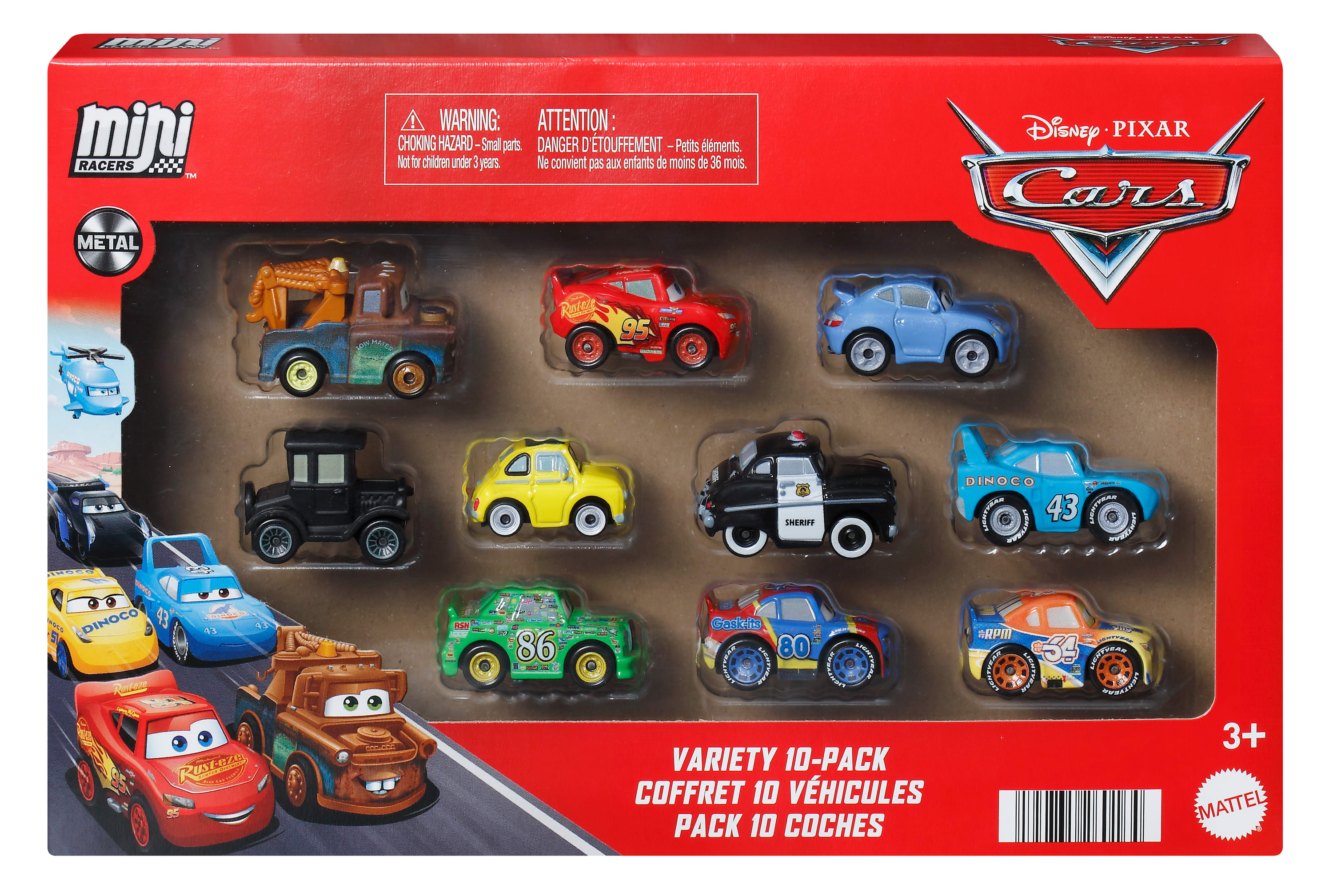 Disney Cars mini racers 10 pack