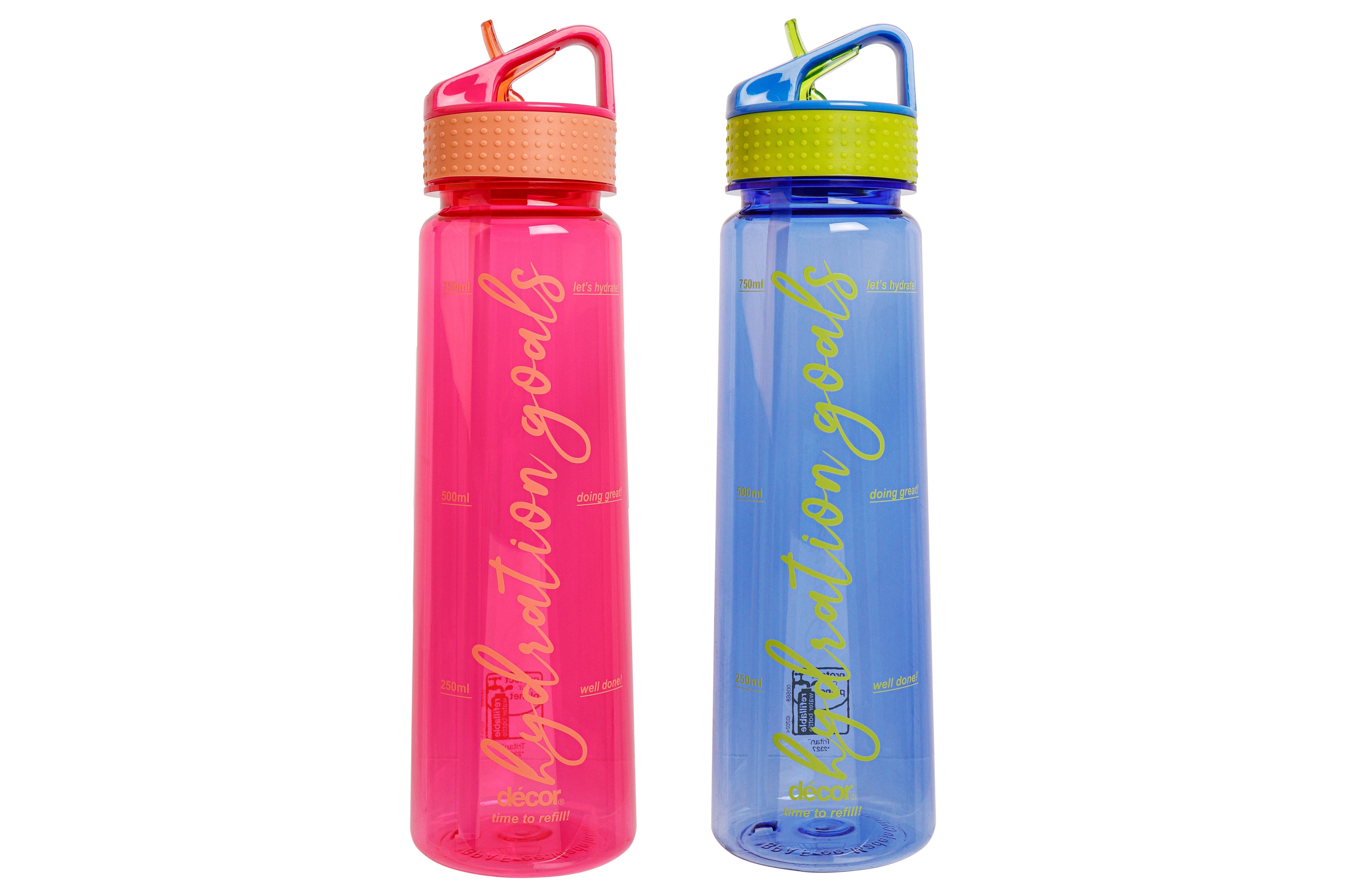Décor Drinkfles Track 800ml - Tritan - assorti - prijs per stuk