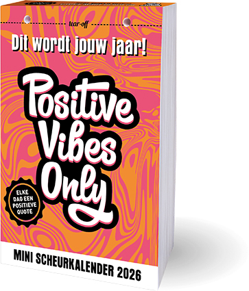 Mini Scheurkalender 2026 - Positive Vibes Only  -  10x14.4 cm 