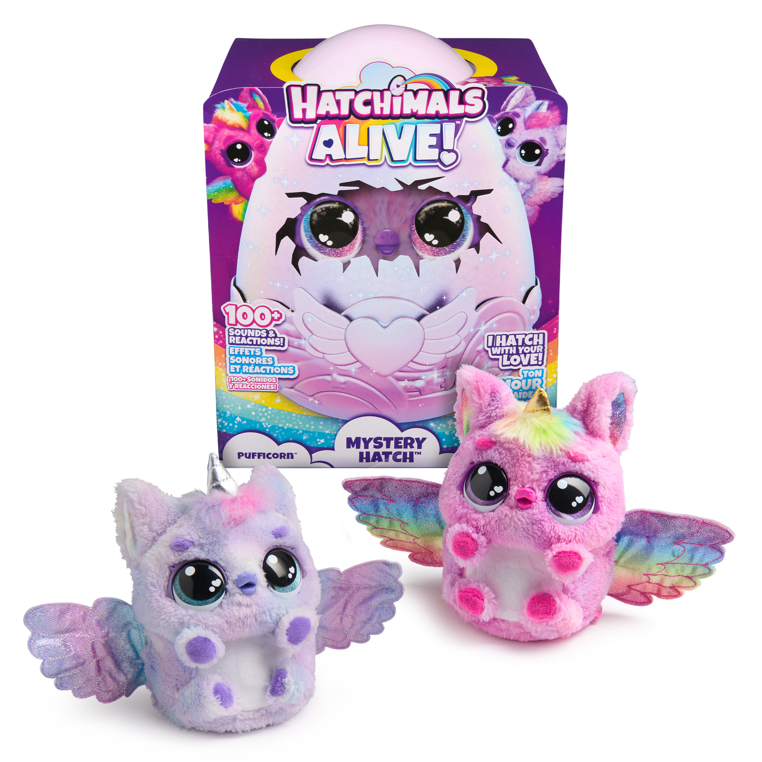 Hatchimals Alive Secret Hatch Big Egg, Pufficorn