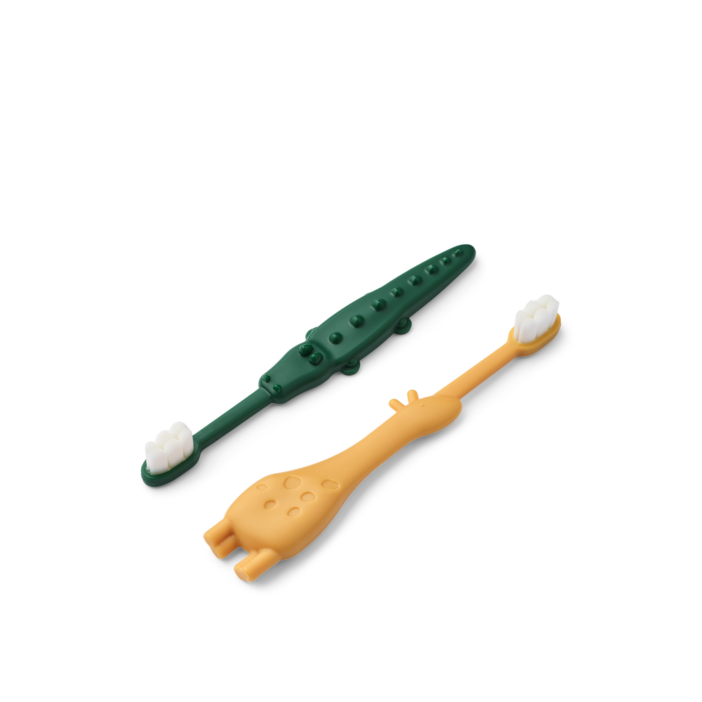 Liewood Tandenborstel Fabio All Together Toddler Yellow Mellow Garden Green