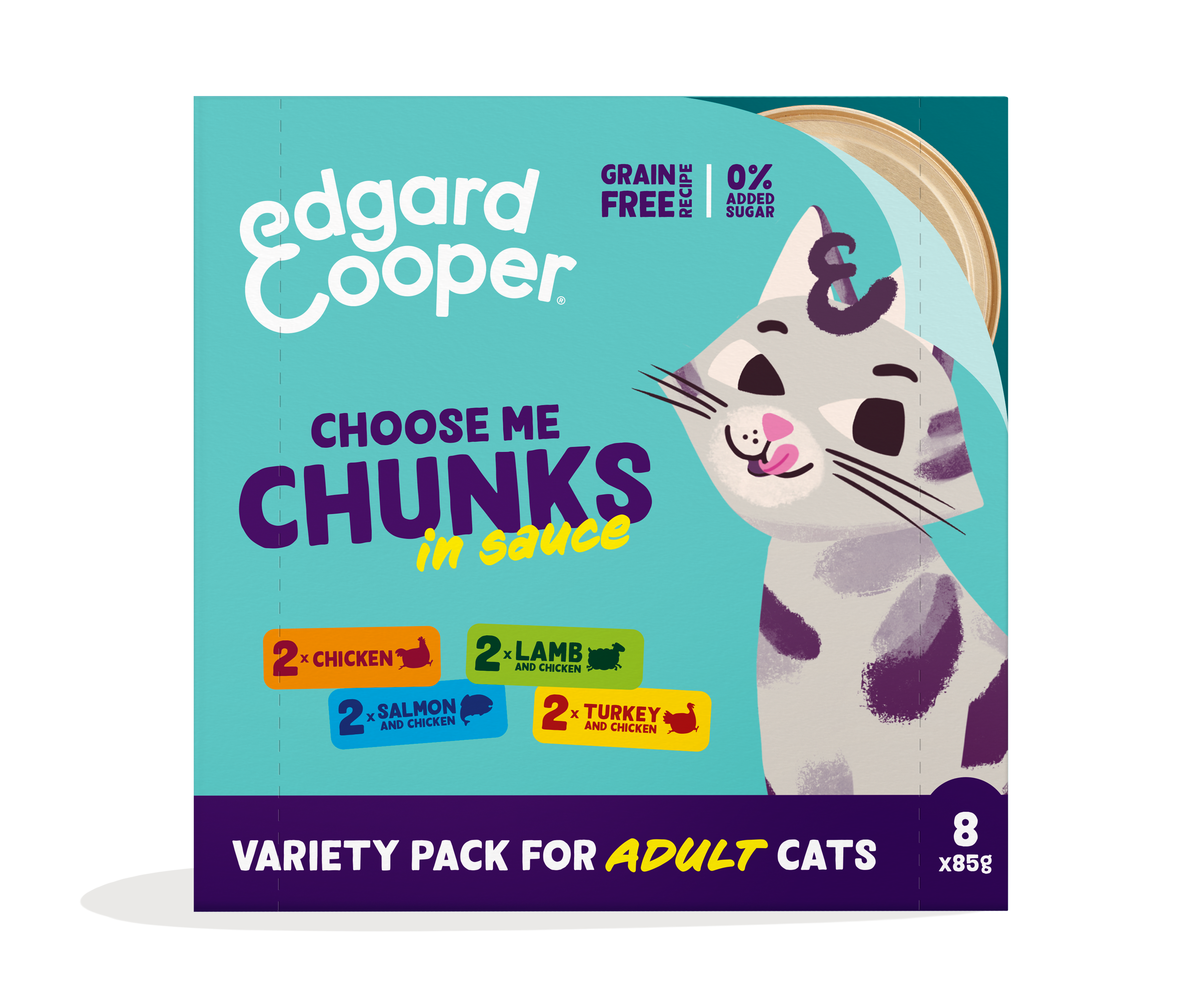 Edgard & Cooper Kattenvoeding Multipack Chunks in saus - 8x 85 g