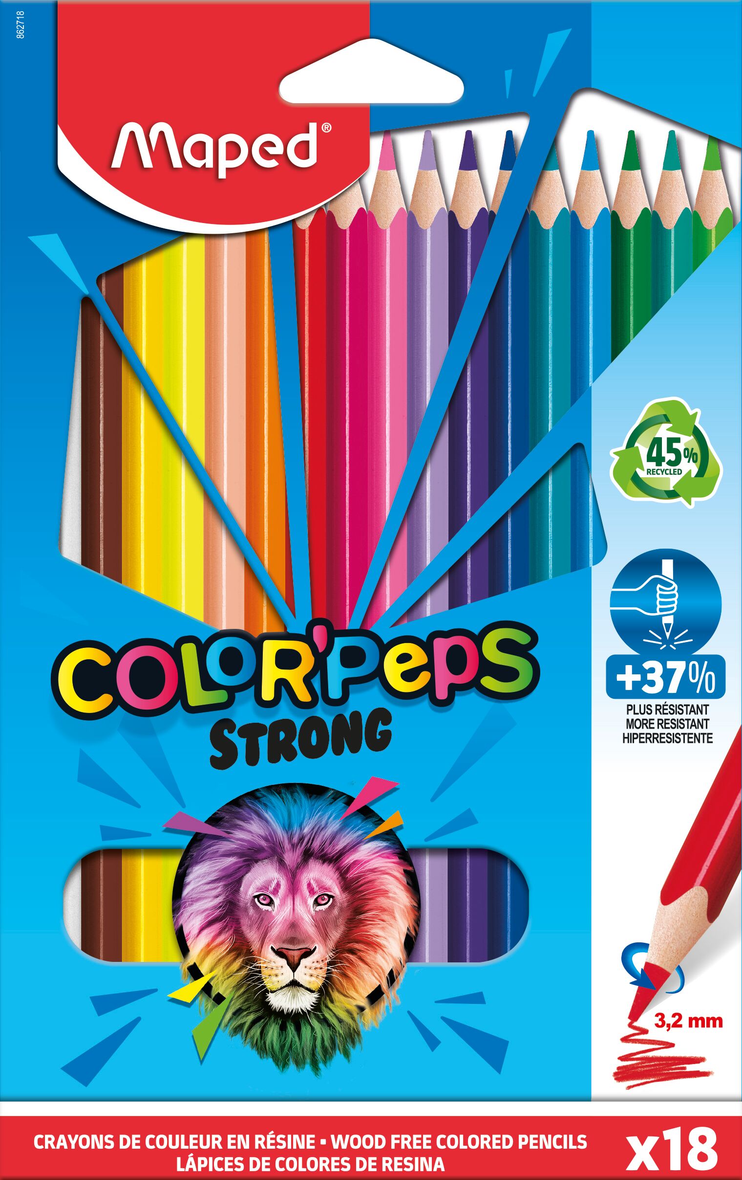 Maped Kleurpotloden Color'Peps Strong 18 stuks