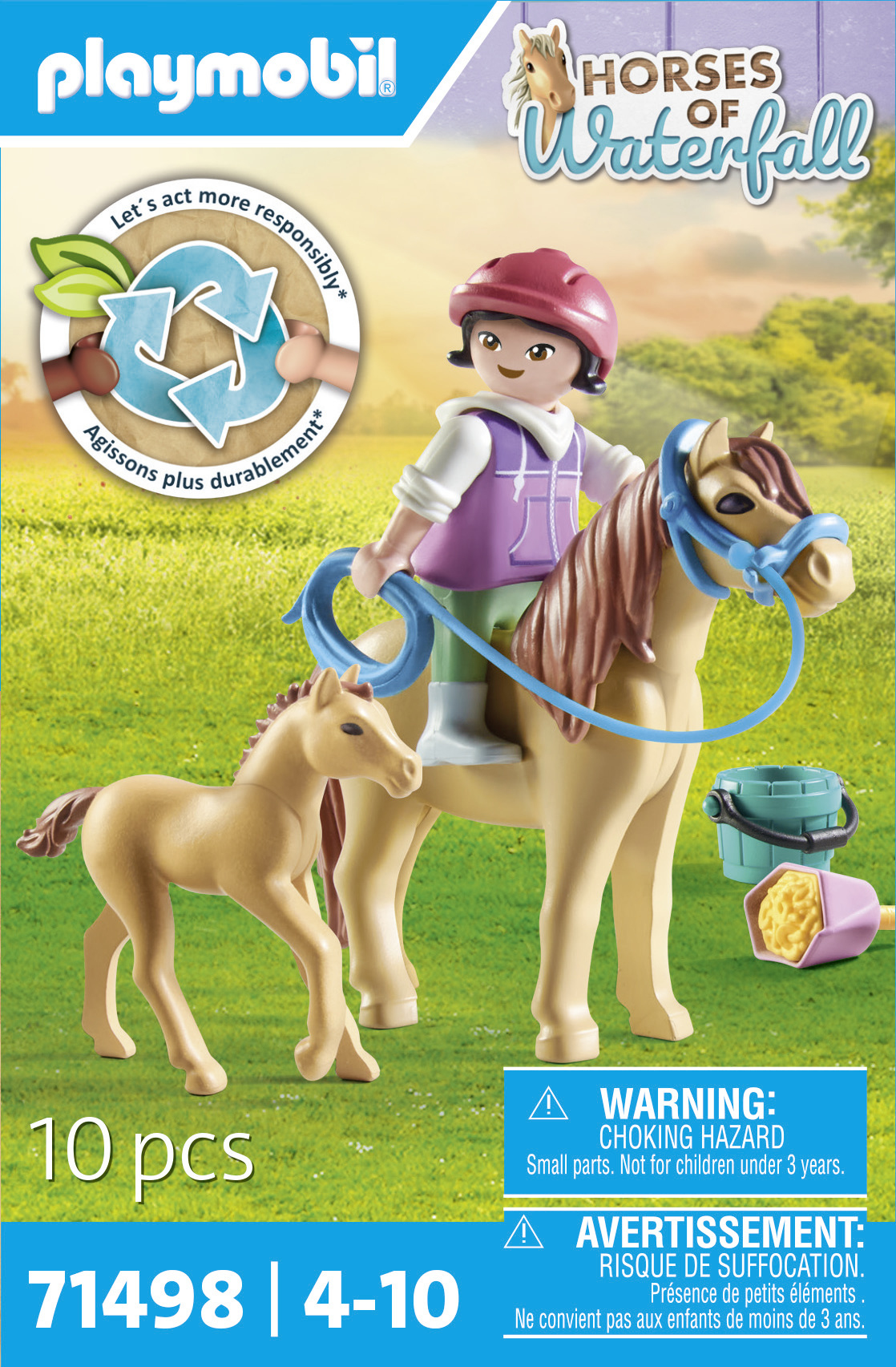 Playmobil Horses of Waterfall 71498 Kind met pony en veulen