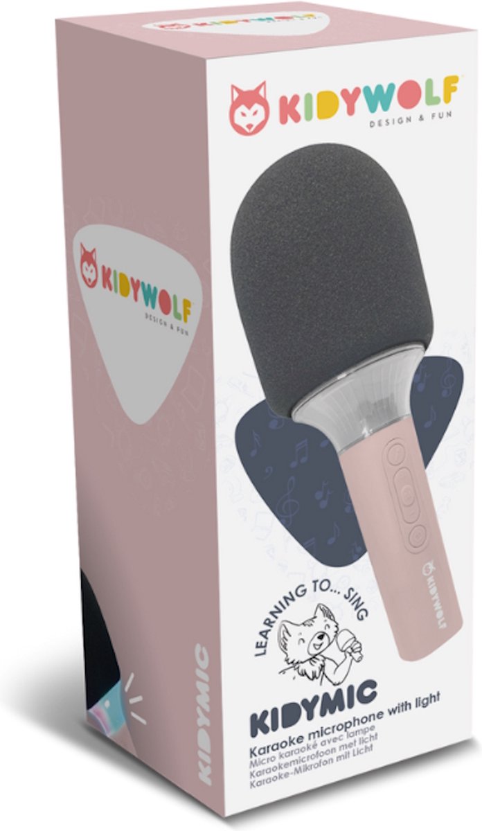 Kidywolf Kidymic Karaoke Microfoon Roze