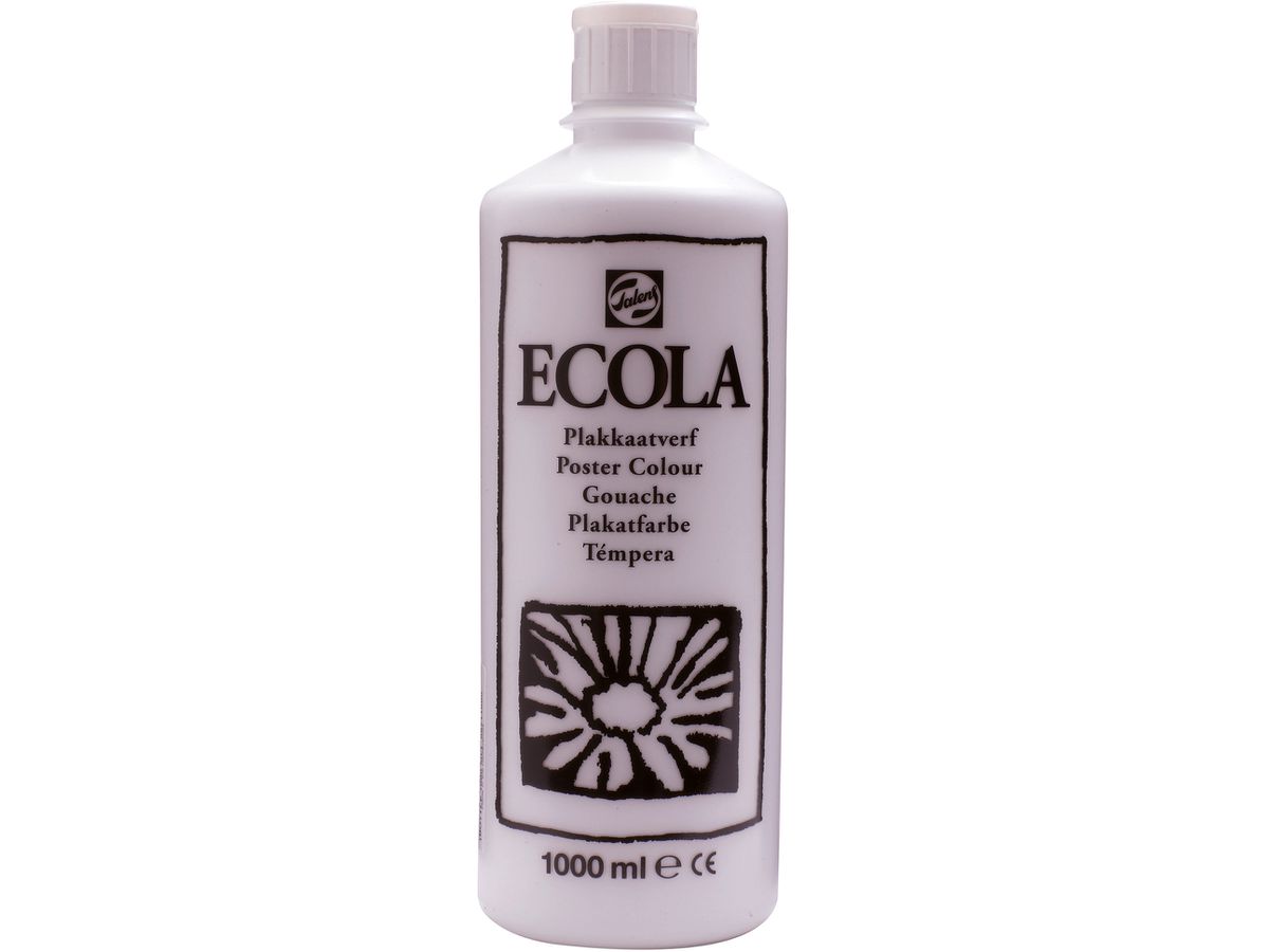Talens ECOLA Plakkaatverf Fles 1 l Wit - 100